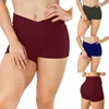 YOGA Kıyafet Katı Dikişsiz Pantolon Şort Kadın Yaz Rahat Spor Moda Yüksek Bel Tozluk Fitness Pantalones Cortos de Mujer