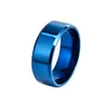 Popular Design18K Gold Plated Matte Effect Stainlesss Steel Ring 8MM Width Rings Jewelry for Men