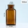 Laboratório de laboratórios 60-1000ml marrom largo reagente de reagente de garrafa de vidro de vidro de grande diâmetro amostra de diâmetro