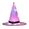 Party Decoration Multicolor Dance Dress Up Witch's Hat Pokgraphy Prop Halloween glödande keps för leveranser