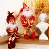 Abxmas Elf boneca brinquedo Natal pingente ornamentos decoração Decoração pendurado na prateleira suspensão de pé decoração Navidad ano presentes 211015