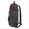 Sacos ao ar livre Multifuncional Homens à prova d 'água Canvas Mochila de couro vintage Mochilas Neutro Moda Moda Saco de Escola Portátil Pacote de Viagens