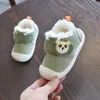 Winter Baby Kids Shoes First Walker Girls Boys Cotton Plush Shoes Cute Cartoon Soft Sole Thick Warm Infant Toddler Shoes 210713
