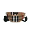 Canvas borsttas geruite crossbody heuptas mode eenvoudige ketting damestassen met één schouder