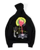 Siyah Hoodie Erkekler Moda Geri Köpük Baskılı Hoodies Tişörtü Yüksek Kaliteli Yenilik Polar Kazak erkek Kadın Hip Hop Tops