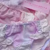 Damskie majtki Japonia Sexy Kobiety Stringi Pink Figi Dla Młodych Dziewczyn Słodka Śliczna Bielizna Koronkowa Lolita Panty Ruffles Materiały