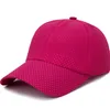 Den senaste festen hatt mode vuxen sommar baseball keps utomhus sport ljusbräda mesh snabbtorkande andningsbart solid färg support, anpassad logotyp