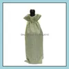 Christmas Decorations Festive Party Supplies Home & Gardenchristmas Bottle Er Linen Dstring Storage Champagne Bag Chrismas Bags 13*35Cm Wine