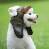 Drôle Automne Hiver Mignon Pet Aviator Cap Costume Cosplay Coupe-Vent Pilote Chapeau pour Petit Moyen Grand Chiens S-XXL