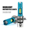 Nieuwe High Power LED Motorfiets Licht BA20D P15D H4 Koplampen Lampen Onderdelen Hi/Lo Beam LENS RGB Lampen voor Moto Accessoires Auto Mistlamp