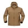 Giacca tattica da uomo con cappuccio militare in pile termico resistente all'acqua Soft Shell neve sci cappotto invernale escursionismo all'aperto capispalla 210927