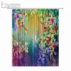 Shower Curtains Nyaa Brightly Coloured Flowers Oil Painting Style Waterproof Polyester Fabric Bathroom For Home Decor