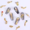 12 Pcs Kit New Style Nail Accessories Gold Silver Elk Antler Shape Exquisite Luxury Alloy Drill DIY Diamond Shiny Nail Art Decoration