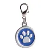 Metal Pet Tag Zinc Alloy Epoxy Identity Card Dog Brand Footprints Cat Dog Collar Accessory