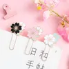 Bookmark 2pcs Cherry Blossoms Paper Clip Promotional Gifts Kawaii Stationery Metal Sukura Book Marker School Office Supply