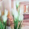 93cm 7heads Stora konstgjorda träd Fake Reed Bouquet Olion Plants Potted Grass Real Touch Plastic Plant för Utomhus Garden Decor 210624