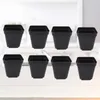 Pots 50pcs Flower Pots Plant Pot Cartoon Square Cute Plastic Creative Mini Flower Pots Flower Holder Flowerpot Vase For Y0910