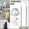 Shower Curtains Bathroom Aessories Bath Home & Garden 50-120Cm Punch- Clothing Rod Extendable Stainless Steel Curtain Pole Easy Installation