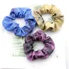 5 stks / set haar scrunchies gradiënt stropdas dye haarband meisjes denim dikke darm paardenstaart houder hairbands meisjes haaraccessoires M3316