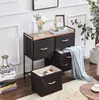 2022 Living Room Furniture 5 Drawer Dresser Storage Organizer Fabric Unit Easy Pull Bins with Steel Frame Wood Top Closets for Entryway Hallway Bedroom