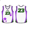 Camiseta de baloncesto para hombre, camisetas de calle de manga corta a rayas, camiseta deportiva negra, blanca y azul UBX40Z852