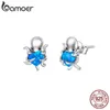Real 925 Sterling Silver Toctopus Heart Opal Stud earrings for Women Statement Fine Jewelry Brinco Bijoux Sce881 2106165366860