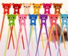 Chopsticks 100 Pair Mixed Colors Cartoon Kids Children Gift Study Exercise Silicone Head