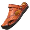 Sandals Classic Summer Men's Genuine Leather Breathable Rome Male Outdoor Beach Slippers Soft Men Sale