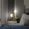 현대 럭셔리 황동 테이블 램프 성격 2 머리가 홈 호텔 빌라 침실 장식 G9 전구에 대 한 유리 책상 조명