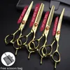 Hair Scissors Barber Shop 7 Inch Imported Stainless Steel Japan 440c Professional Hairdressing Haircut Set