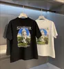 2024 Homme T -skjorta Män och kvinnor Luxur Designer Old Castle Tees BB Loose Crew Neck Baleciaga Vintage Shirts Paris Overdimensionerade kläder TN