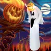 Halloween dekoration kostym glödande lilla spöke pumpa med ljusa vita spöken träd uppblåsbara trädgårdsdekorationer gummibåtar m354b