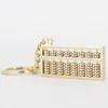 Mini Abacus Keychain Creative Chinese Elements 8 Rows Rotatable Beads Key Chain Party Favor Gift ZZE10768