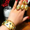 GODKI New Charms 3PC Bracelet Ring Earring Set For Women Wedding Bridal Cubic Zircon Dubai PARTY WEDDING Jewelry BOHO 2020 H1022