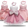 Neonate Costume natalizio Abito da cerimonia invernale da sera per bambini Abito in cotone 12M 24M Infantil Abbigliamento per feste di compleanno Abbigliamento 210303