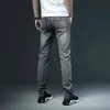 Hommes Skinny Blanc Jeans Mode Casual Élastique Coton Mince Denim Pantalon Homme Marque Vêtements Noir Gris Kaki 211120