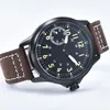 Wristwatches Brand 44mm Self-winding Men's Mechanical Watch Black Dial 316L Seagull Movement Yellow Mark Waterproof 's