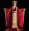 高品質のHanfuの形式の結婚式の衣装中国の伝統的な赤いドレス黄金の刺繍hanfuの宴会花嫁の新郎