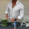 Moda Mens Luxo Elegante Outono Casual Vestido Camisas Slim Fit Camisa de Manga Longa Preto Branco Amarelo Vermelho 210714