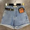 Deat Summer Fashion Женская одежда с высокой талией карманные шорты женская джинсовая ткань WS29902L 210709