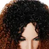 合成ウィッグkryssma wis fo hair hair full wig with curl 2022ファッション抵抗性レッドワインショートカーリートビ55464