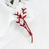 Pins, broches rng elegante broche feminino criativo imitando pérola gotas de árvore de árvore de natal folhas suéter decorações de inverno