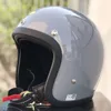 Japan TT&CO Retro Helmet Motorcycle Casco Moto Cafe Racer Vintage Motorbike Fiberglass Helmet Light Weight Open Face Helmet Q0630