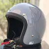 Japonya TTCO Retro Kask Motosiklet Casco Moto Cafe Racer Vintage Motosiklet Fiberglas Kask Hafif Ağır Açık Yüz Kask Q0630