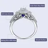 She 3 Pzs 925 sterling sterling anelli di nozze per le donne 1.4 ct figura pera aaaaa cz anello di fidanzamento set gioielli classici NR5015 211217