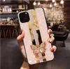 3D Butterfly Flower Bling Diamond Hard PC + TPU Fodral för iPhone 12 2020 5.1 6.4 6.7 11 Pro Max XR XS Max 10 x 8 7 6 Plus Fashion Back Cover