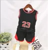 Baby Boys Girls Sets Brand Summer Clothes Children 's Sport Suit Kids Sleeveless T Shirts + pants Set Toddler Basketball Clothing