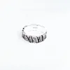 Pierścienie klastra Sole Pamięć Osobowość retro thai srebrna geometria Trójkąt moda 925 Sterling Female Otwarcie SRI374