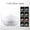 7 Color Changing LED Light Aroma Diffuser 300ML Wood Grain Aromatherapy Essential Oil Diffuser Ultrasonic Air Humidifier