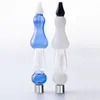 Headshop214 CSYC NC035 Bong in vetro per acqua Pipa da fumo Tubi colorati Calabash Bubbler 510 Vaso in silicone per unghie in ceramica al quarzo Circa 9,05 pollici Dab Rig Bong Pro